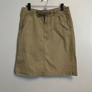 Banana Republic Khaki Brown 100% Cotton Skirt Size 8